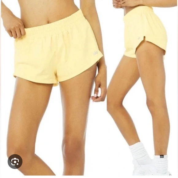 ALO Yoga Pants - Alo yoga dolphin shorts in buttercup size small